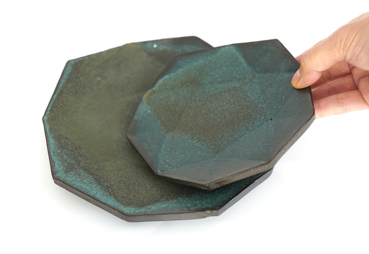 ORIGAMI Shape Plate - Green