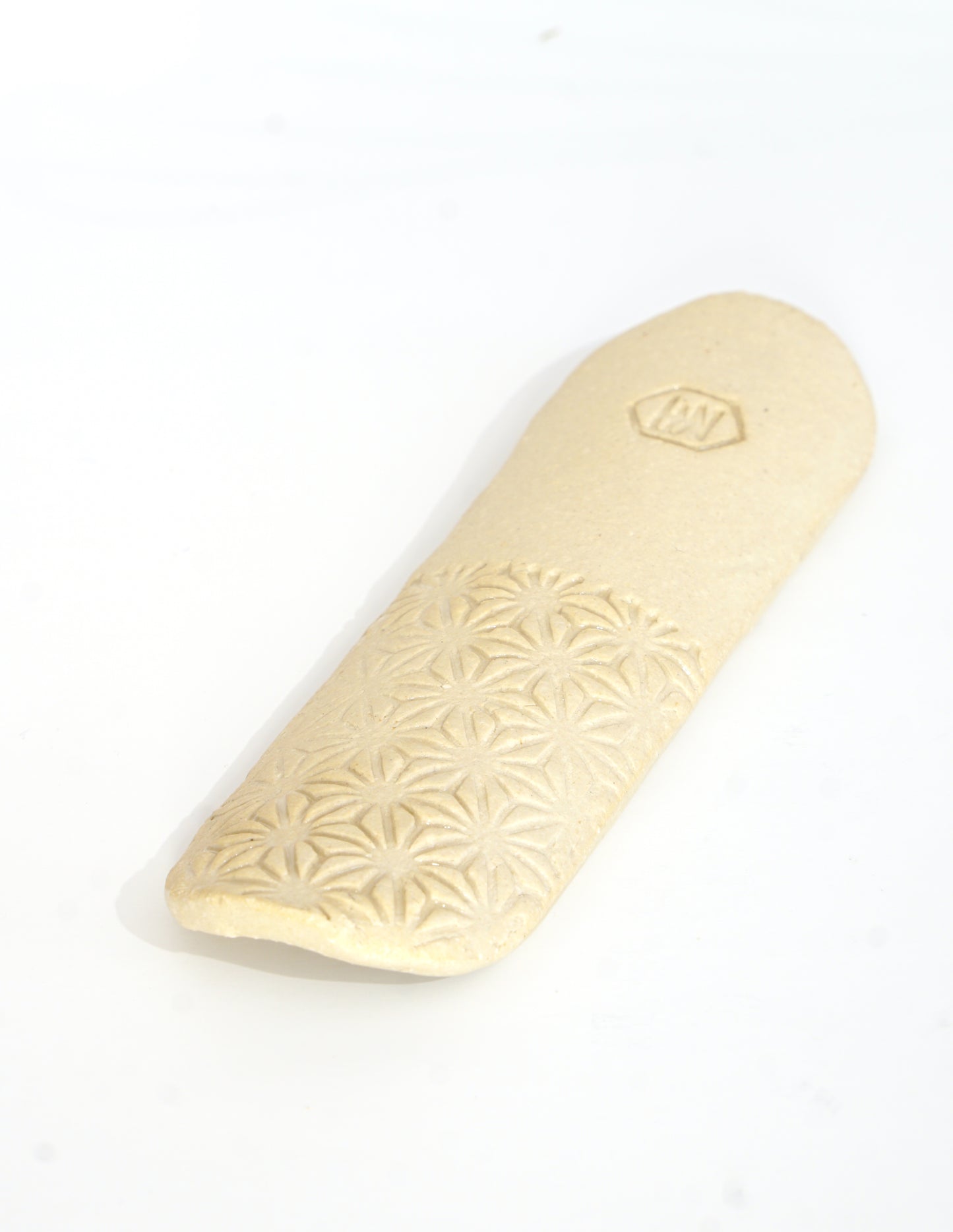 Tee Spoon With Traditional Japanese pattern - White