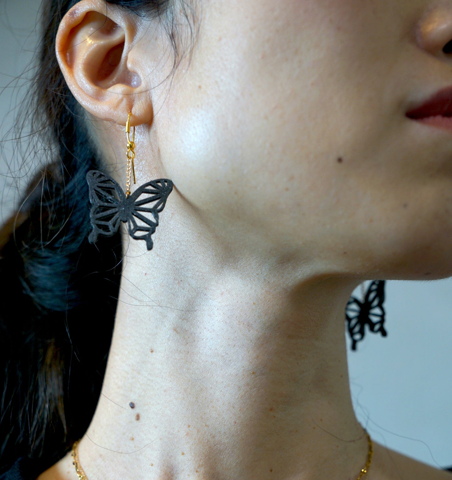 KUMIKO Butterfly Earring - Black