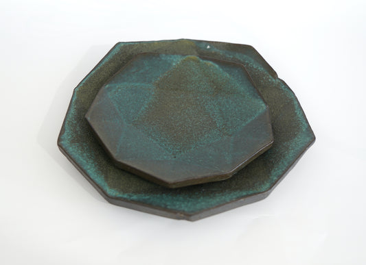 ORIGAMI Shape Plate - Green