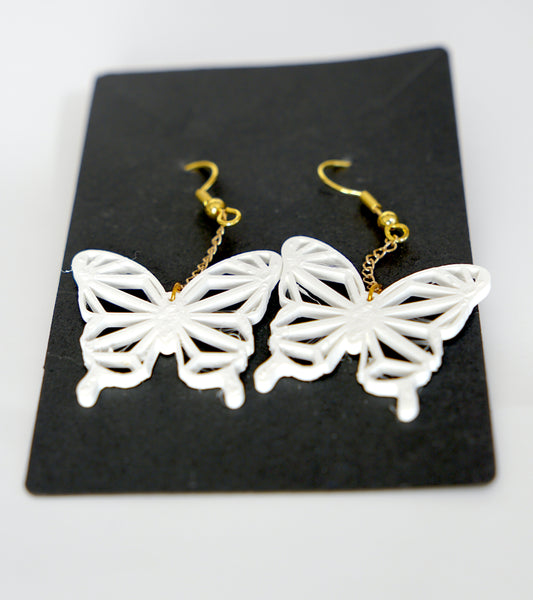 KUMIKO Butterfly Earring - White