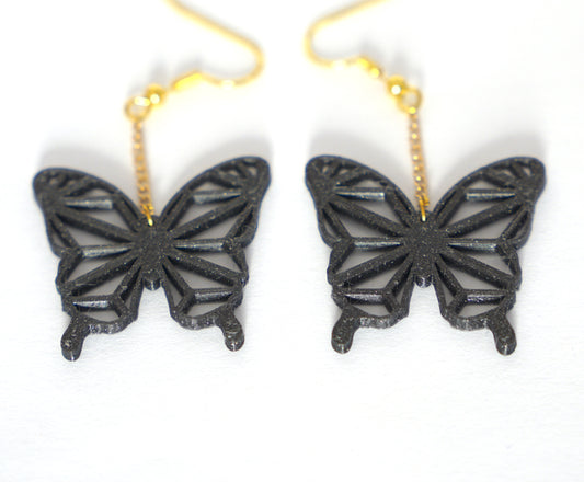 KUMIKO Butterfly Earring - Black